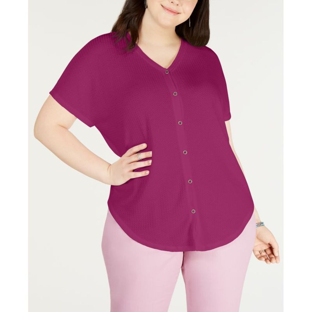 Style & Co Plus Size Button Up Top